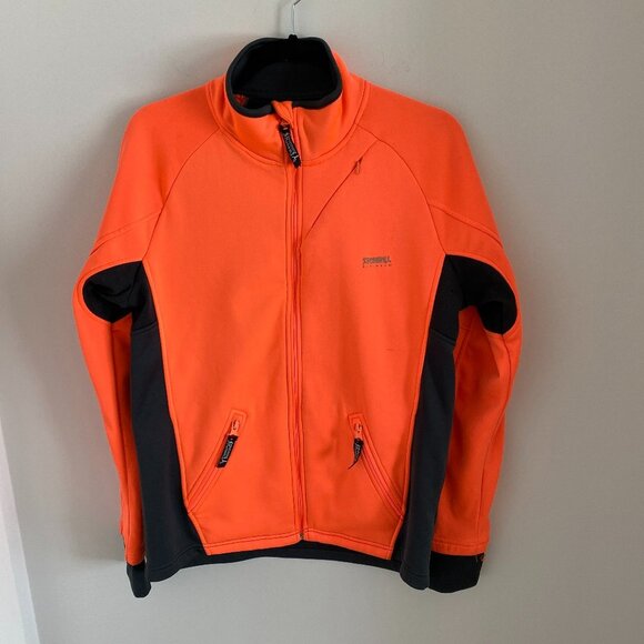 Running Room Florescent Orange Hi Viz  Unisex Jacket Polyester Sz S - Picture 1 of 8